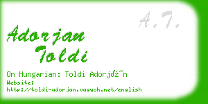 adorjan toldi business card